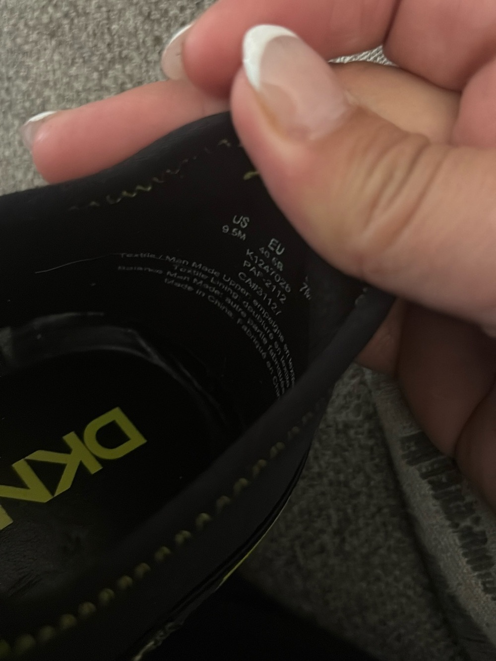 DKNY Black Slip-On Sneakers with Neon Yellow Accents new no box - Picture 7 of 7